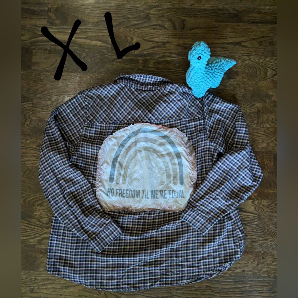 Upcycled Flannel - XL - Equality